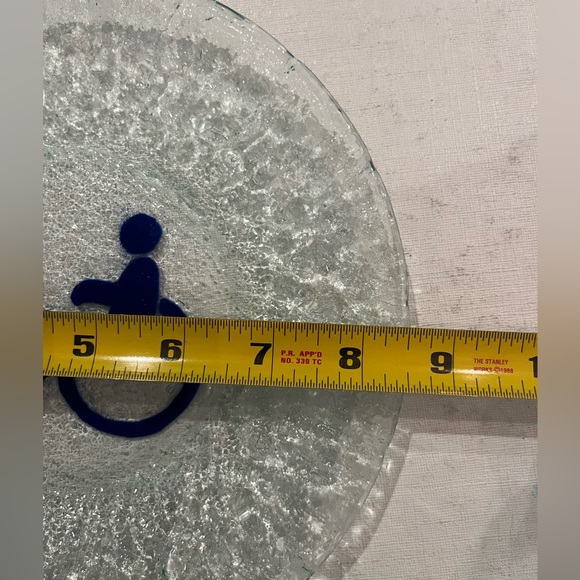 Disabled/ handicapped person with service dog glass plate. EUC! - Picture 4 of 4